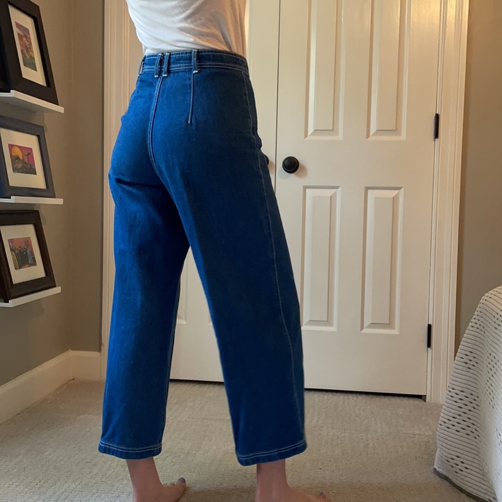 Wide leg cropped jeans